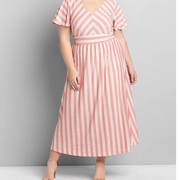 Lane Brant Short-Sleeve Chevron Stripe
Maxi Dress - 14/16
(NWT) - Picture 10 of 13